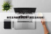 麻花豆传剧原创在线（麻花豆的功效）